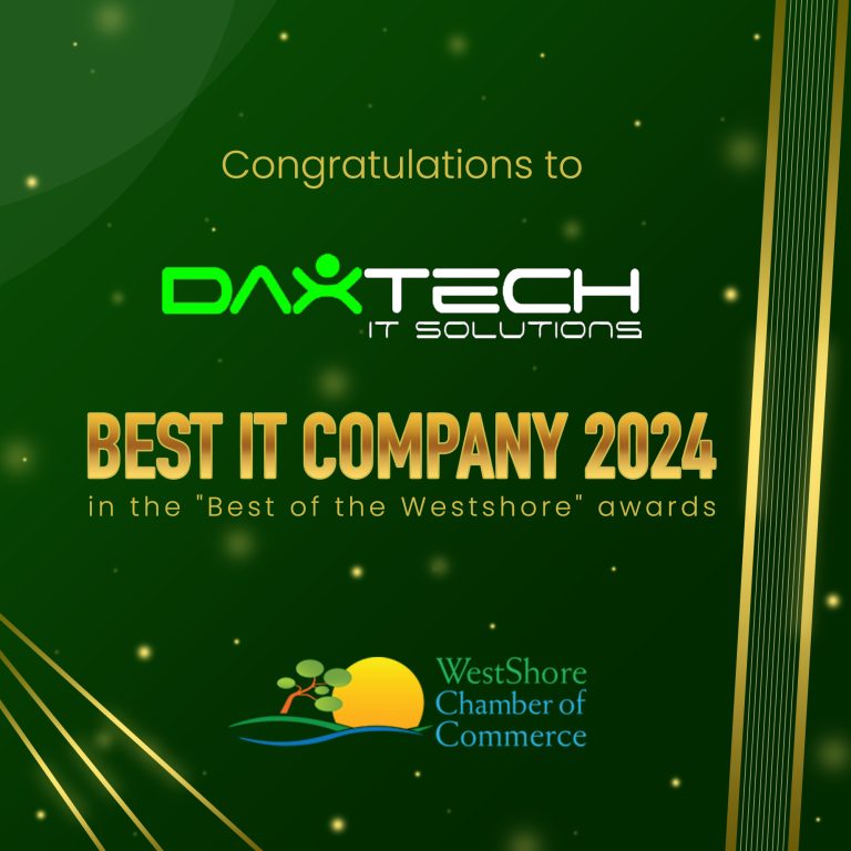 Daxtech Named Best IT Company in the “Best of the Westshore” Awards!